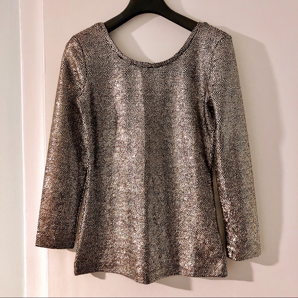 NWT & Other Stories Gold Scoop Neck Top Size 8